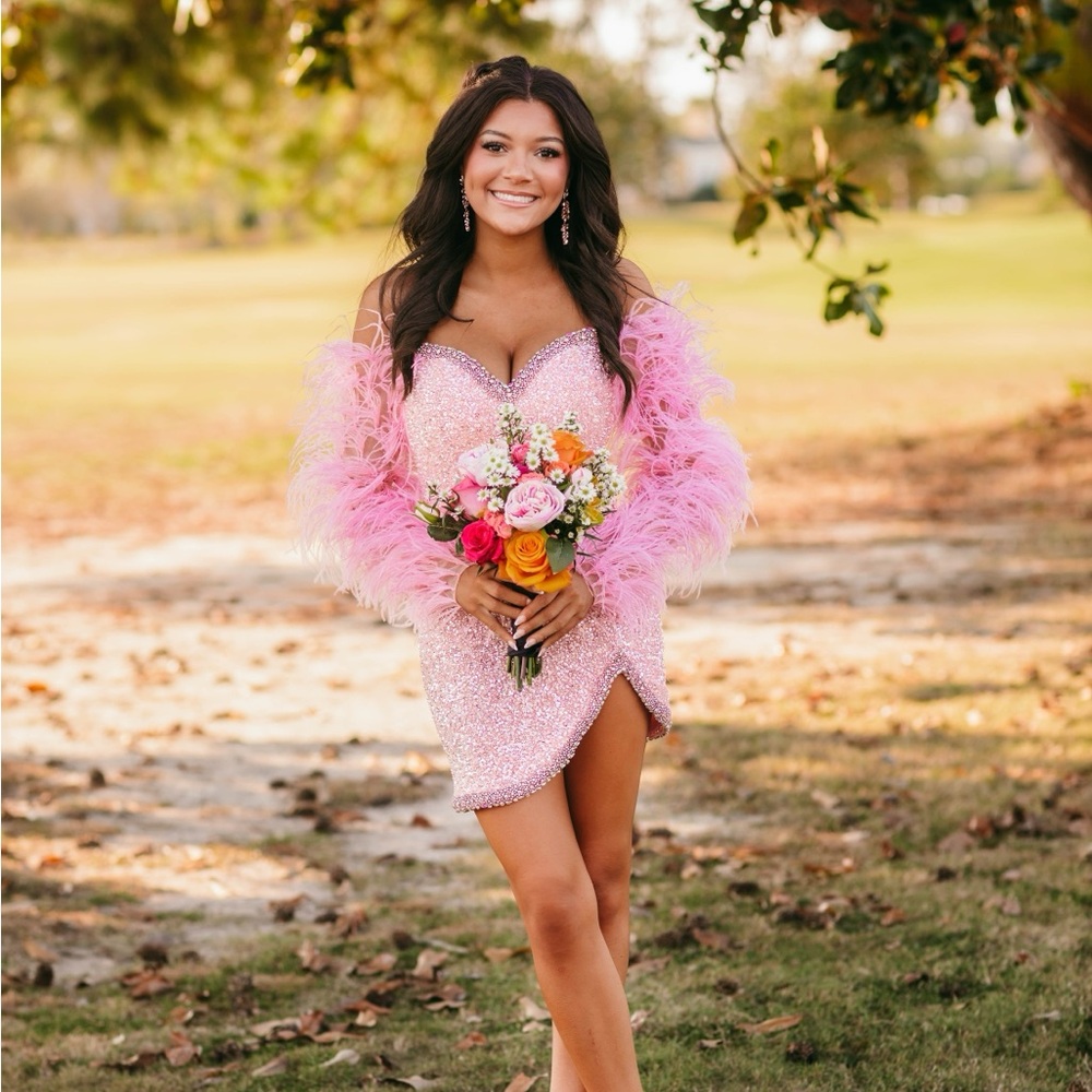 Ashley Lauren Pink Homecoming Dress